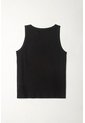 Tennis Camiseta Negra Manga Sisa Para Mujer de Tennis
