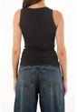 Tennis Camiseta Negra Manga Sisa Para Mujer de Tennis