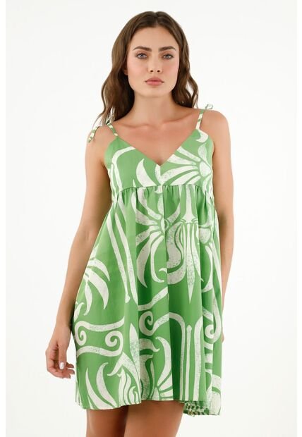 Vestido Corto Estampado Para Mujer