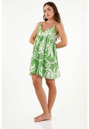 Vestido Corto Estampado Para Mujer