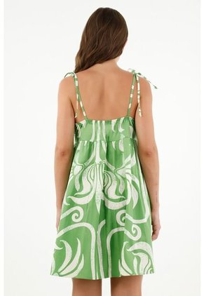 Vestido Corto Estampado Para Mujer