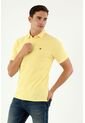 Camiseta Polo Amarilla Con Bordado Para Hombre de Tennis