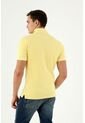 Camiseta Polo Amarilla Con Bordado Para Hombre de Tennis