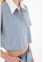 Tennis Camisa Crop Con Estampado A Rayas Para Mujer de Tennis