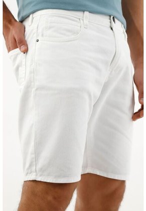Bermuda Blanca Cinco Bolsillos Para Hombre