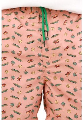 Pantaloneta De Baño Con Estampado Playero Para Hombre