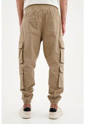 Pantalón Tipo Jogger Café Para Hombre