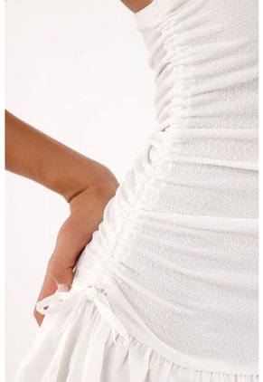 Tennis Vestido Mullet Crudo Con Falda Globo Para Mujer