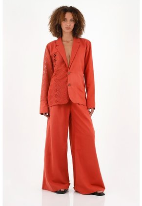 Chaqueta Roja Tipo Blazer Para Mujer