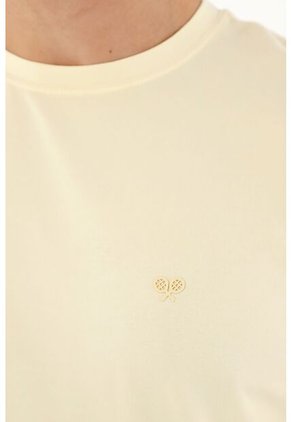 Tennis Camiseta Manga Corta Amarilla Para Hombre