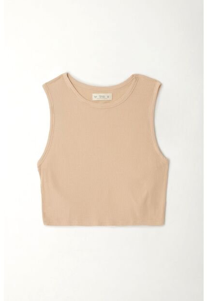 Tennis Camiseta Crop Manga Sisa Café Para Mujer