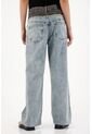 Tennis Jean Wide Leg De Tiro Alto Con Pretina En Contraste Para Mujer de Tennis