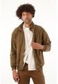 Tennis Chaqueta Café Tipo Bomber Para Hombre de Tennis