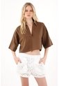 Tennis Short De Tela Con Textura Crudo Con Diseño Versátil Para Mujer de Tennis