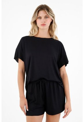 Pijama Negra En Set Para Mujer