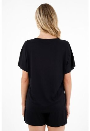 Pijama Negra En Set Para Mujer