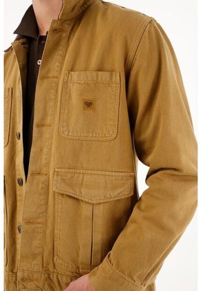 Tennis Chaqueta Café Con Cuello En Corduroy Para Hombre