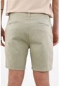 Tennis Bermuda Regular Fit Con Frente Limpio Y Bolsillos Diagonales En Algodón Verde Oliva Para Hombre de Tennis