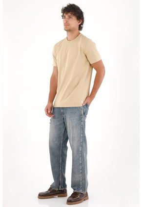 Tennis Camiseta En 100% Algodón Café Para Hombre