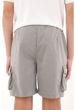 Bermuda Gris Tipo Cargo Para Niño
