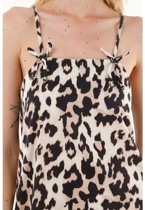 Tennis Vestido Corto Con Estampado Animal Print Para Mujer