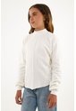 Buzo Crudo Cuello Alto Para Niña de Tennis
