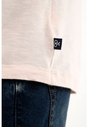 Camiseta Cuello Neru Rosada Para Hombre