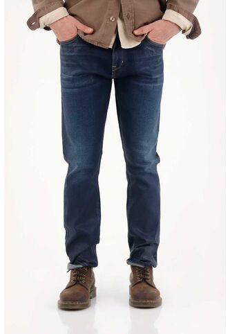 Tennis Jean Nudy Con Efecto Resinado Azul Para Hombre Tennis