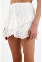 Falda En Ojalillo Blanca Para Mujer de Tennis