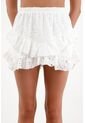 Falda En Ojalillo Blanca Para Mujer de Tennis