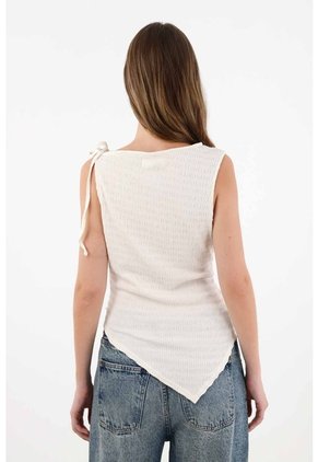 Tennis Camiseta Con Recogido Lateral Crudo Para Mujer