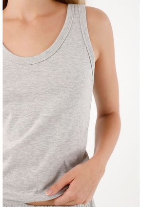 Tennis Pijama De Short Gris Para Mujer