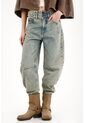 Tennis Jean Slouchy Con Doble Pretina Azul Para Mujer de Tennis