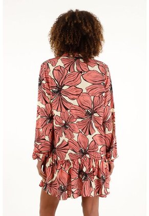 Vestido Manga Larga Estampado Para Mujer