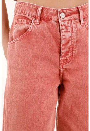Tennis Pantalón Slouchy Con Efecto Vintage Rosado Para Mujer