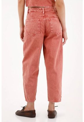Tennis Pantalón Slouchy Con Efecto Vintage Rosado Para Mujer