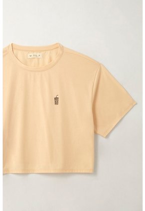 Tennis Camiseta Con Estampado En Punto Corazón Crudo De Silueta Ajustada Para Mujer