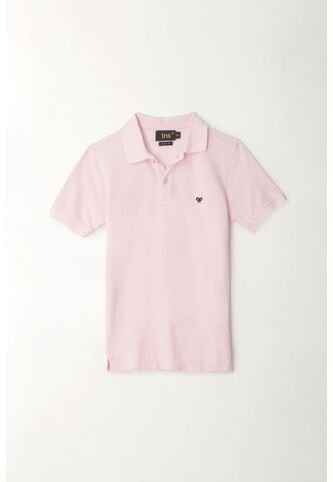 Polo Cuello Tejido Rosada Para Niño Tennis