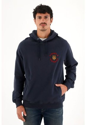 Tennis Buzo Hoodie Azul Con Bordado Decorativo Para Hombre