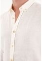 Tennis Camisa En 100% Lino Manga Larga Crudo Para Hombre de Tennis