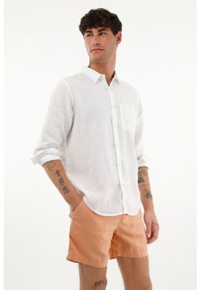 Tennis Bermuda Regular Fit Con Pretina Elástica Naranja Para Hombre