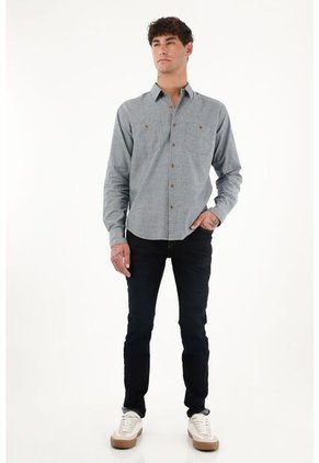 Tennis Camisa Preteñida A Rayas Azul Para Hombre