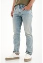 Tennis Jean Recto Con Arrugas 3D Azul Claro Para Hombre de Tennis