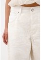 Tennis Pantalón Wide Leg Con Textura En Relieve En Algodón Marfil Para Mujer de Tennis