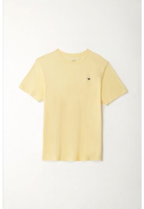 Tennis Camiseta Amarilla Manga Corta Para Hombre