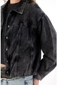 Tennis Chaqueta En Black Denim Tipo Globo Para Mujer de Tennis
