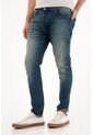 Tennis Jean Skinny Cinco Bolsillos Azul Para Hombre de Tennis