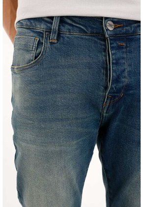 Tennis Jean Skinny Cinco Bolsillos Azul Para Hombre