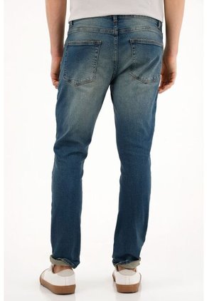 Tennis Jean Skinny Cinco Bolsillos Azul Para Hombre