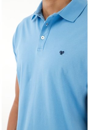 Tennis Polo Azul Licrada Para Hombre